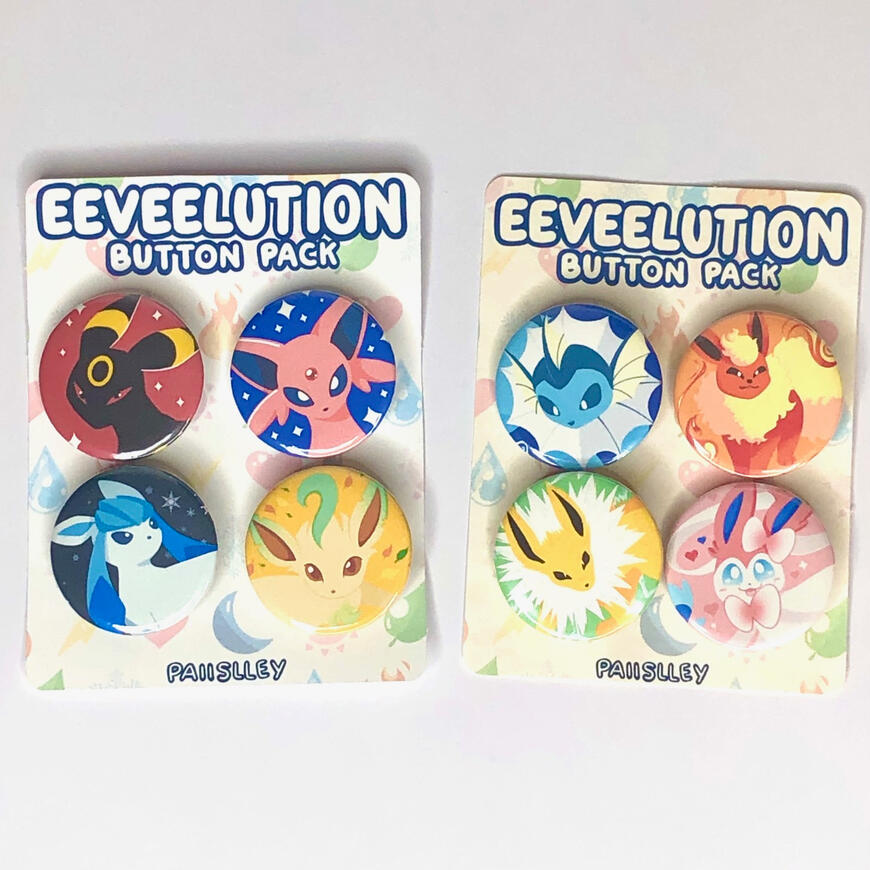 Eeveelution Button Pack Eeveelution Button Pack